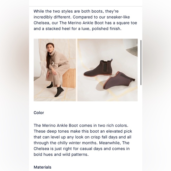 Rothy’s The merino wool ankle boot in brown women’s size 10 Like new - Picture 15 of 17